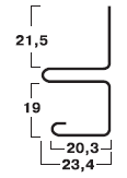 Сайдинг Mitten (Миттен) F-профиль размеры