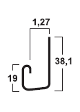 Сайдинг Mitten (Миттен) J-профиль 1/2  размеры